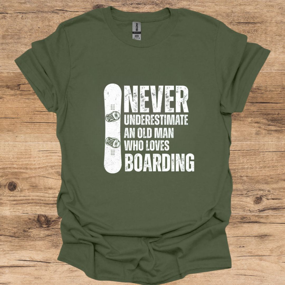 Old Man Loves Boarding T-Shirt