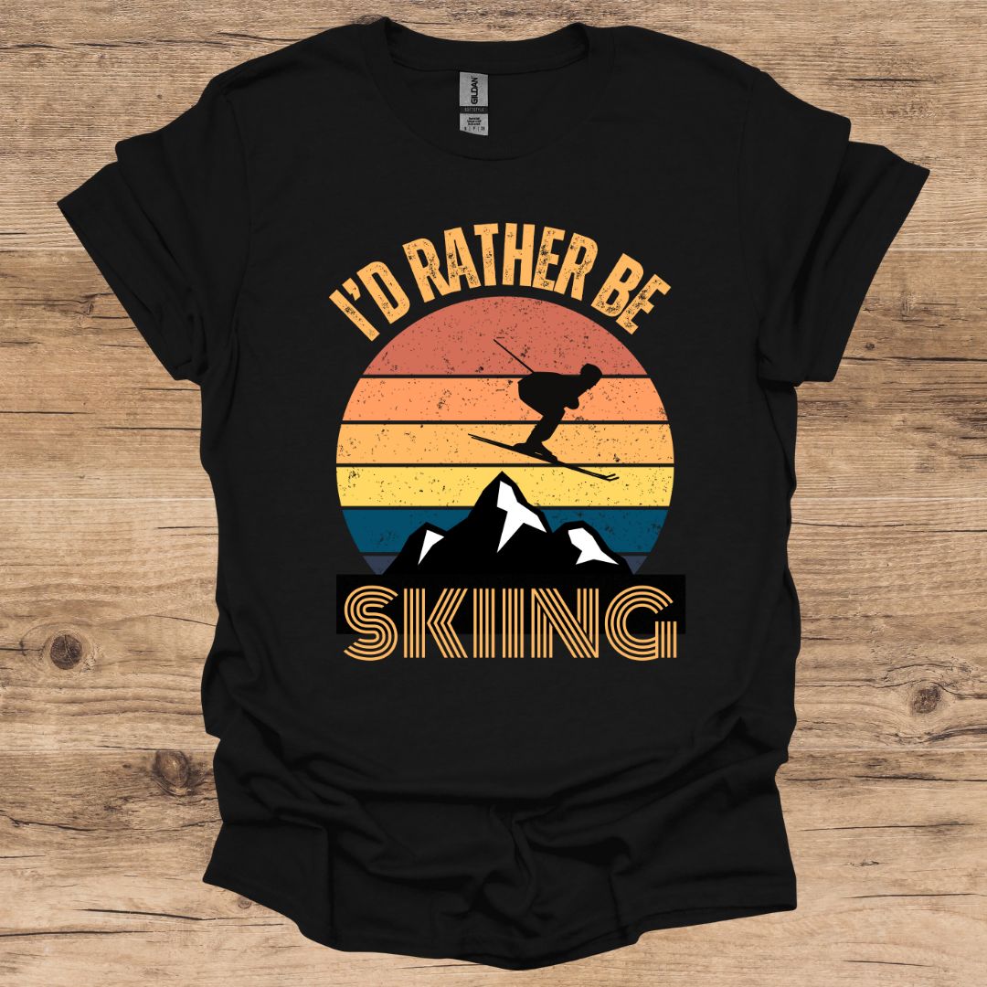I'd Rather Be Skiing_Vintage T - Shirt
