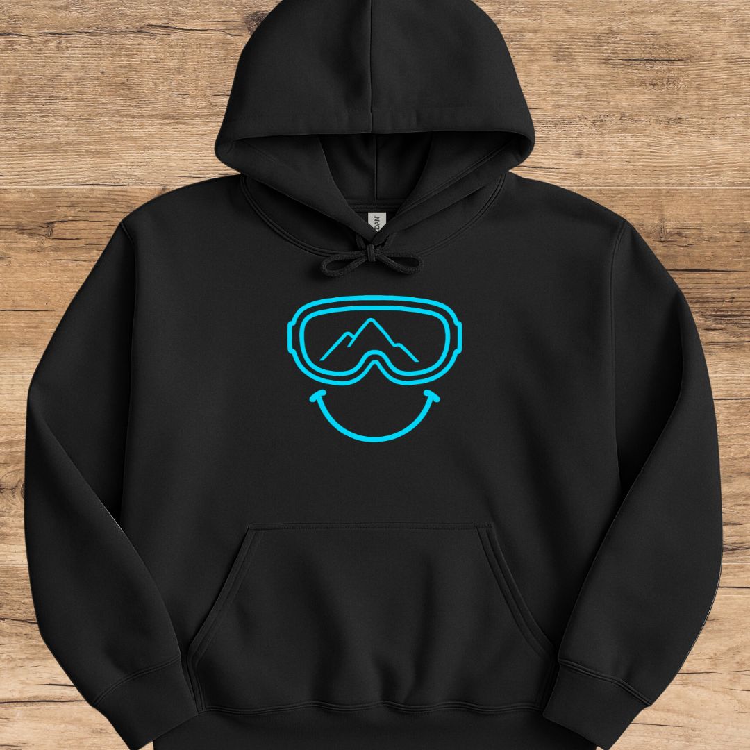 Smile Blue Goggles Hoodie