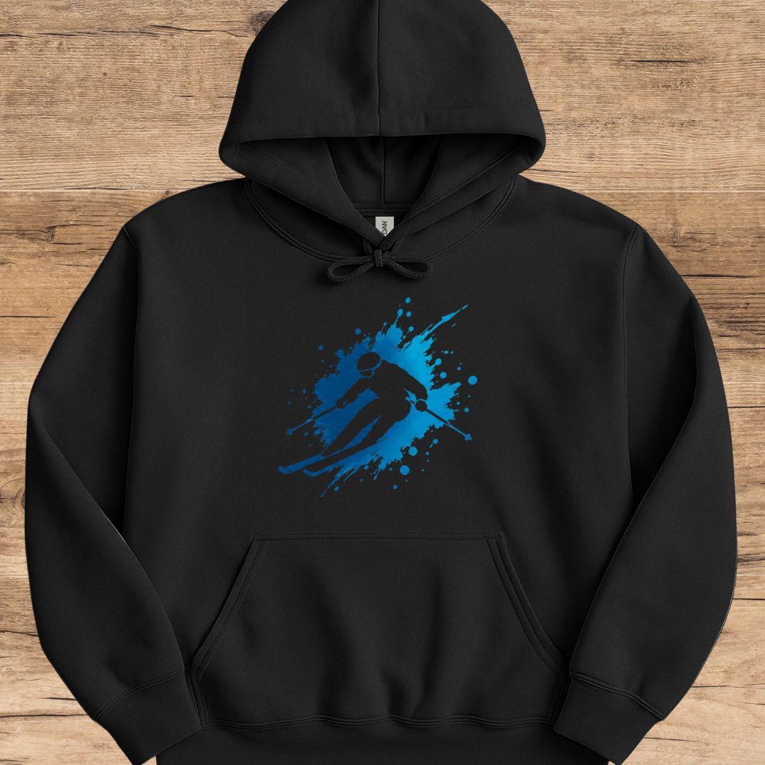 Alpine Blue Spray Ski Hoodie