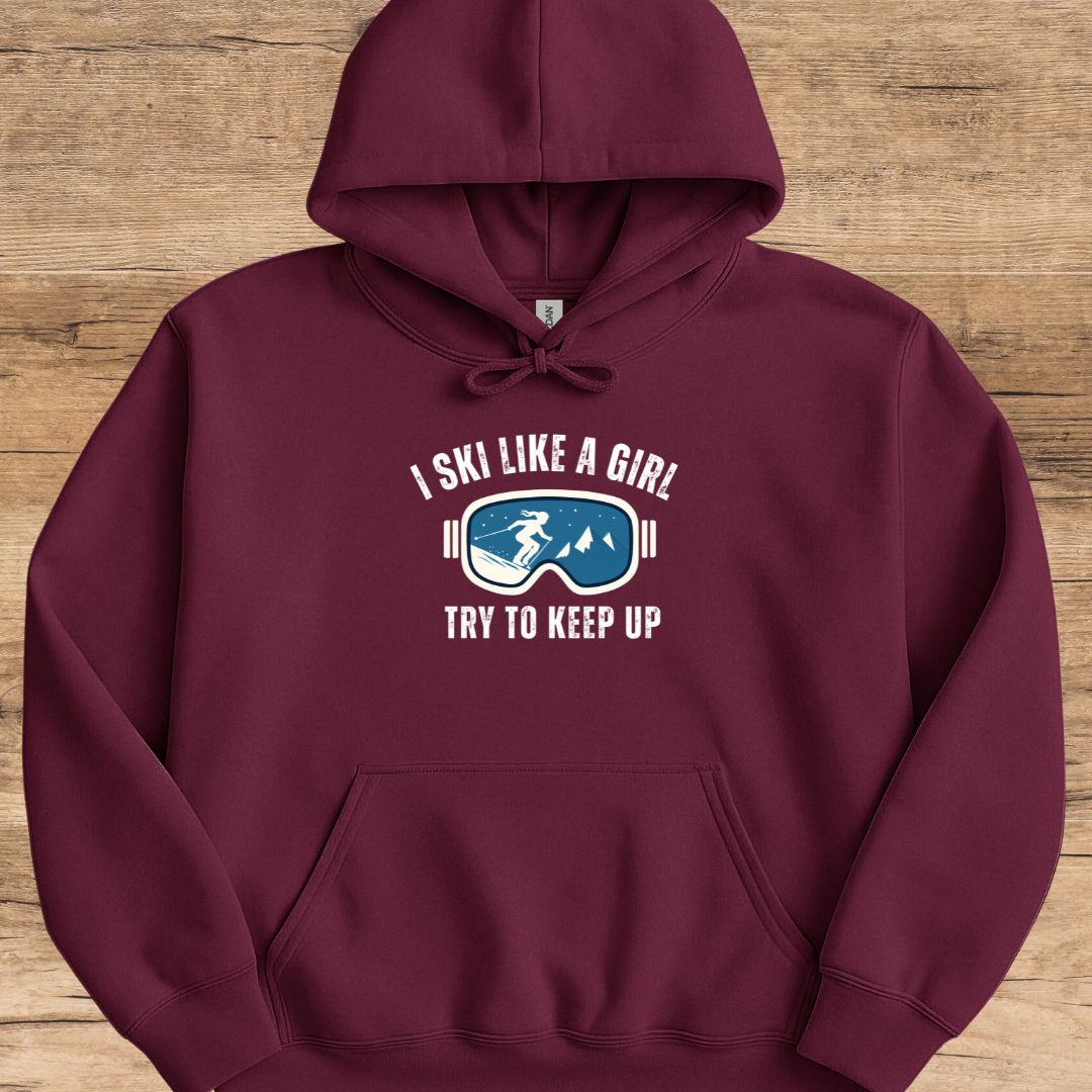 Ski Like A Girl Hoodie
