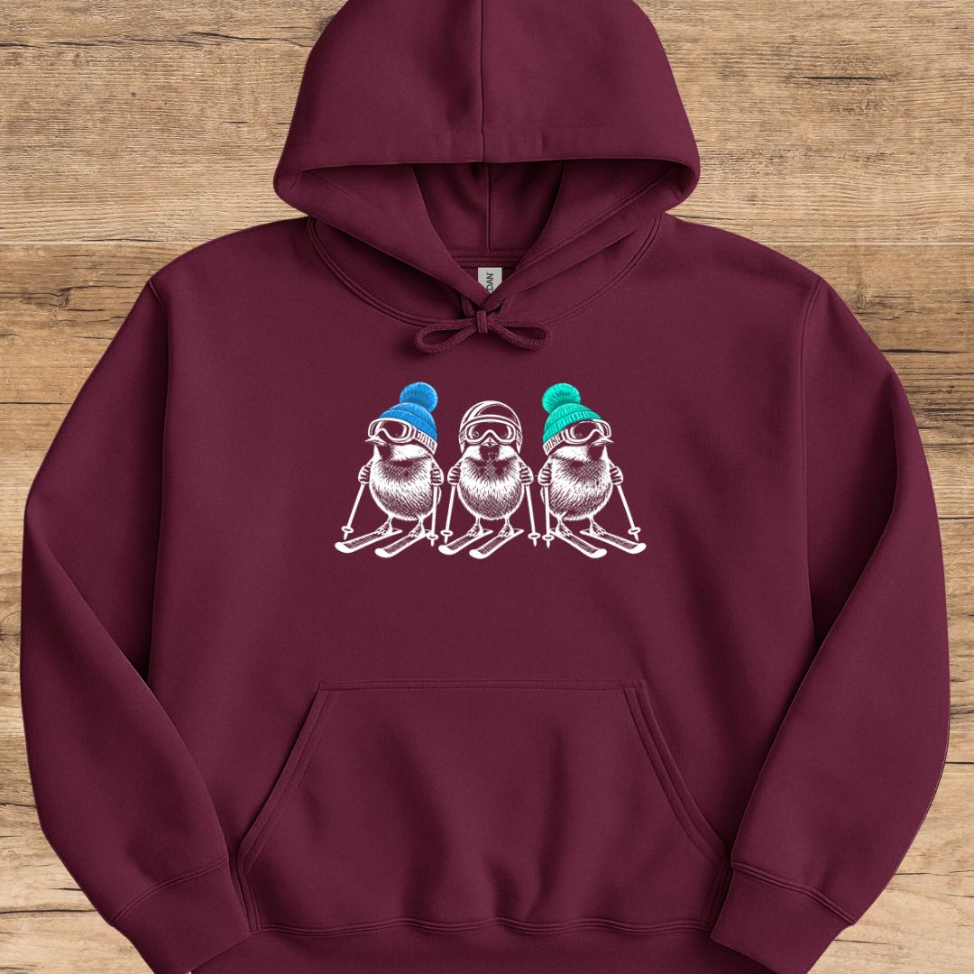 Triple Ski Bird Hoodie
