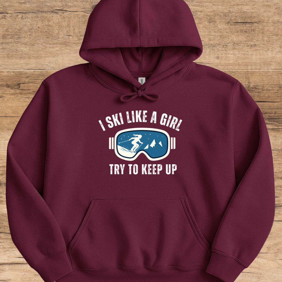 Ski Like A Girl  Hoodie
