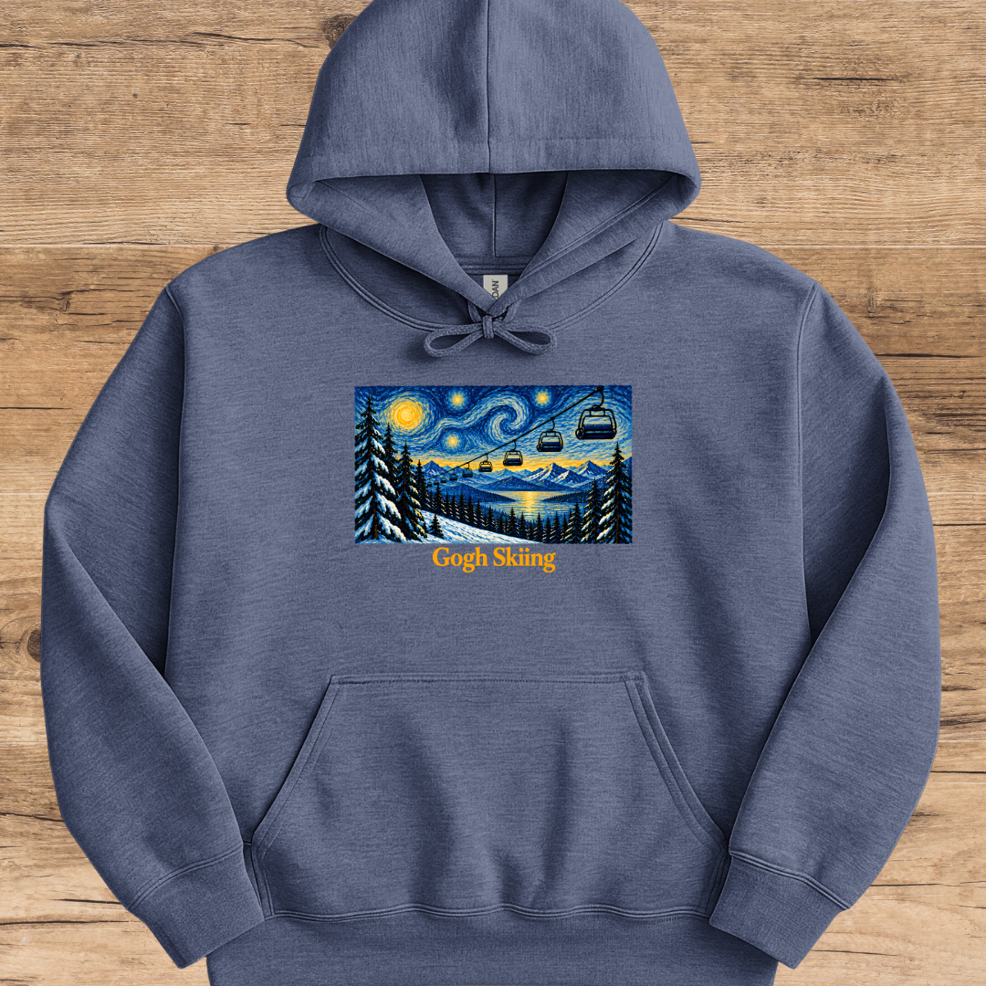 Gogh Skiing Chairlift Hoodie