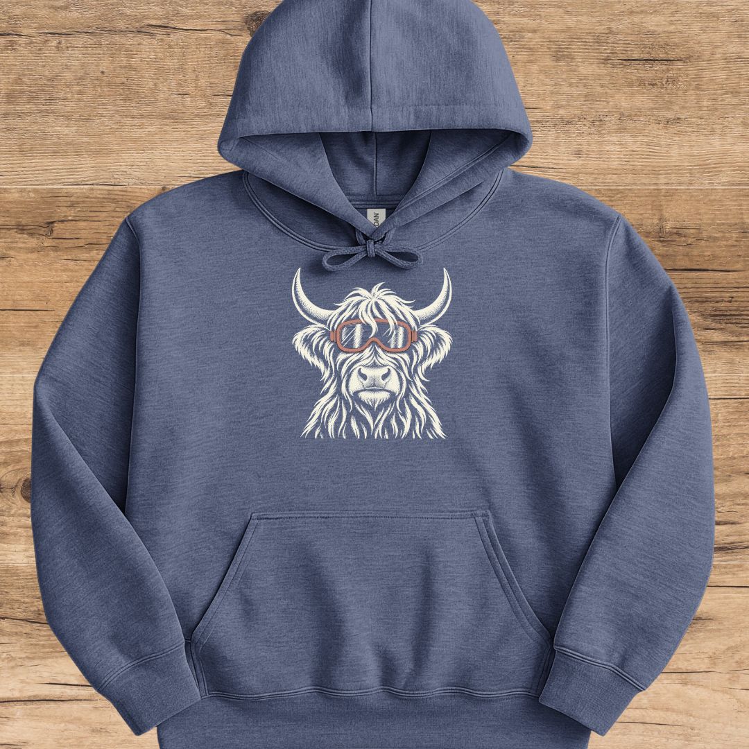 Cow Ski Goggles  Hoodie