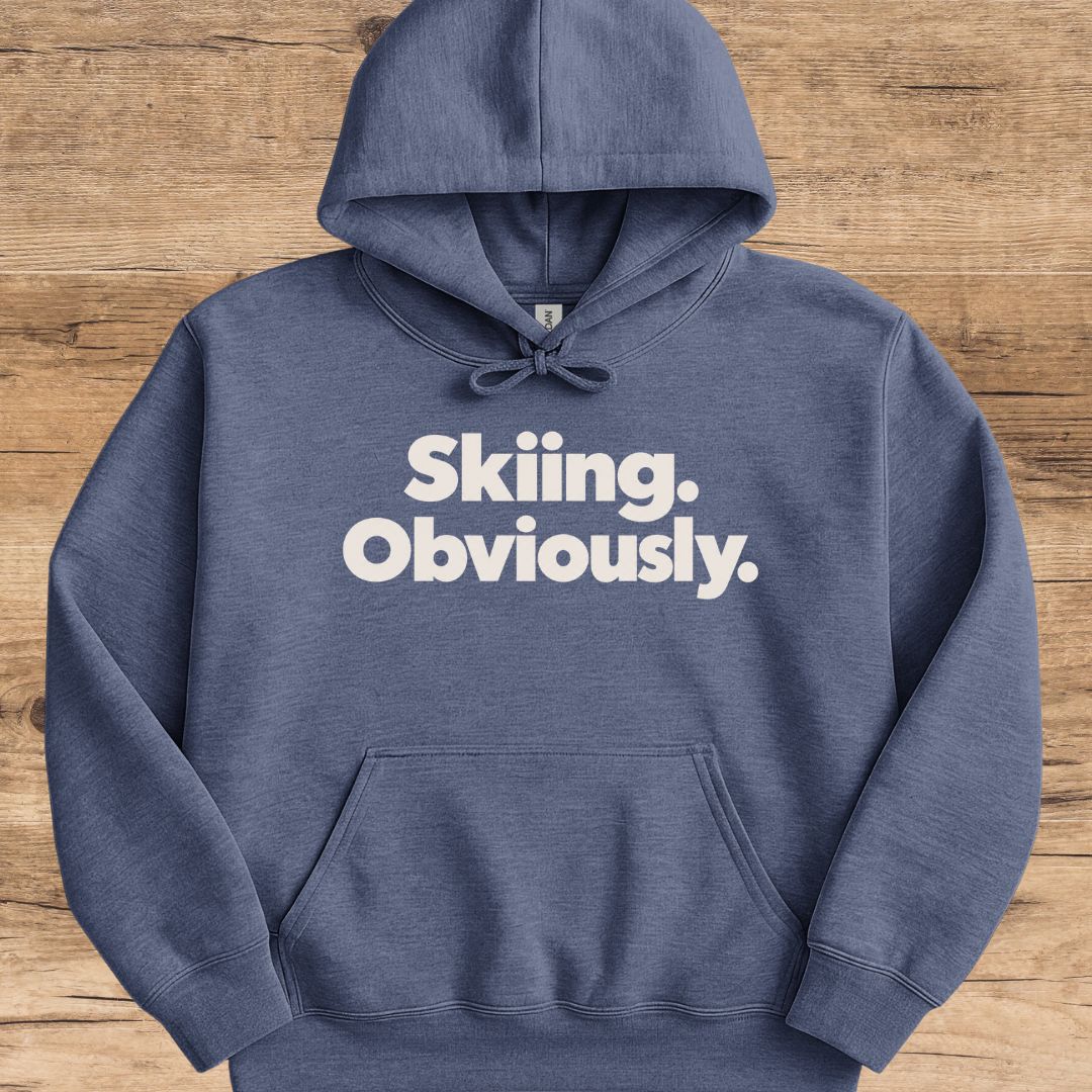 Skiing Obviously Hoodie