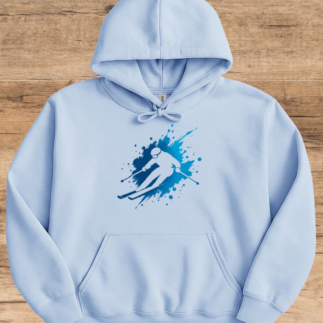 Alpine Blue Spray Ski Hoodie