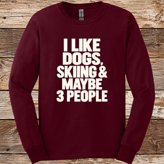 Dogs Skiing & Maybe 3 People Long Sleeve