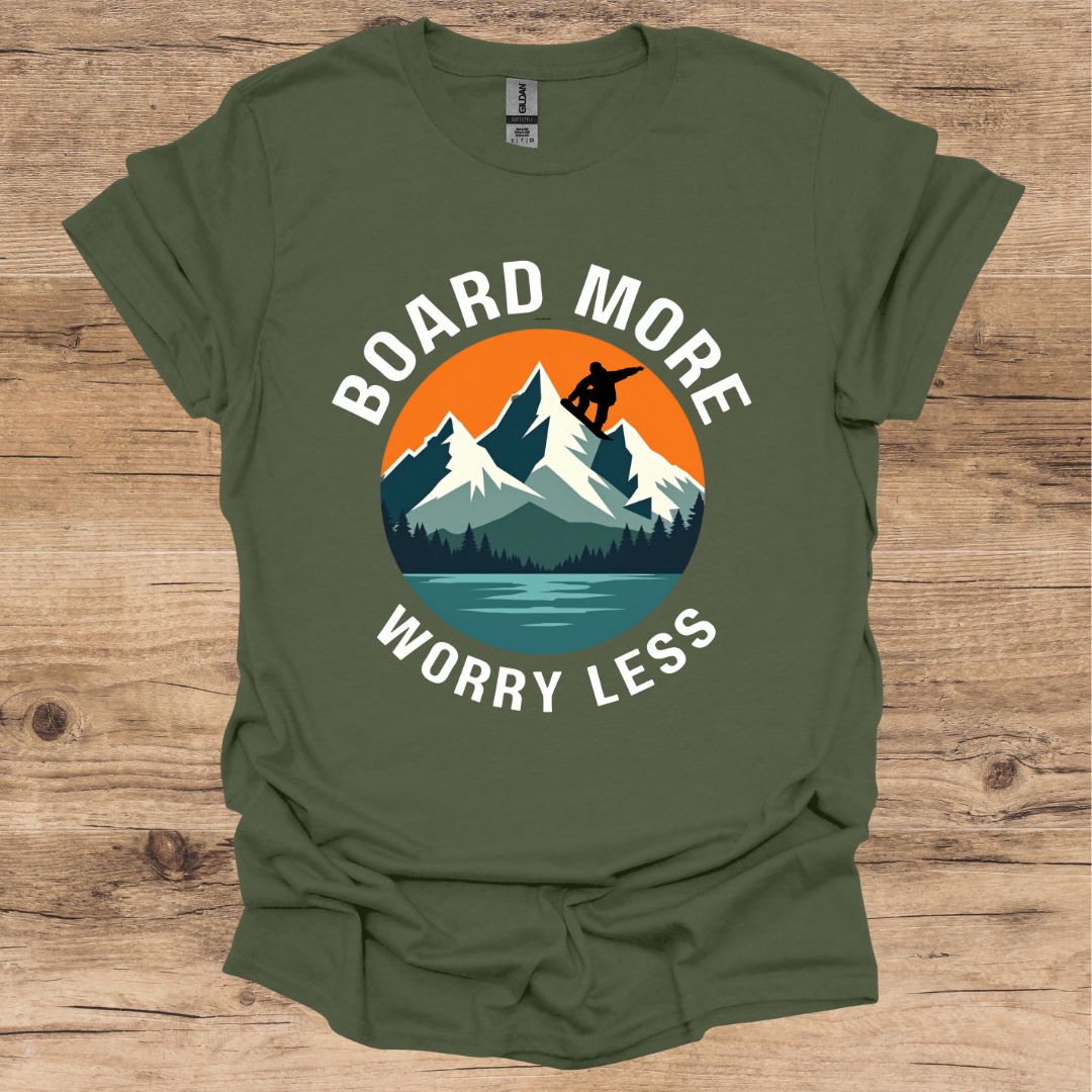 Board More Worry Less T-Shirt