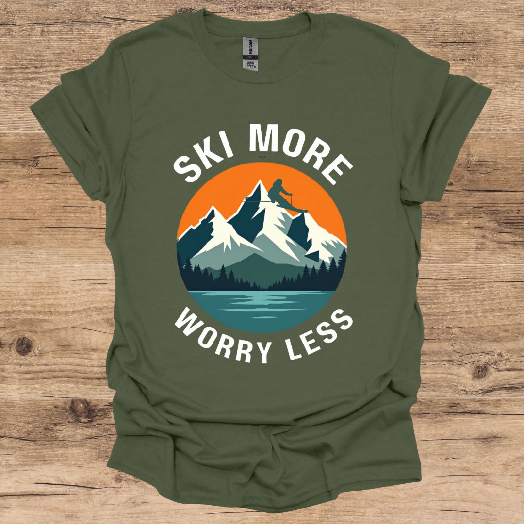 Ski More Worry Less T-Shirt