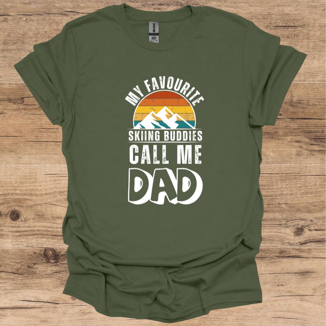Favourite Skiing Buddies_Dad Graphic T-Shirt