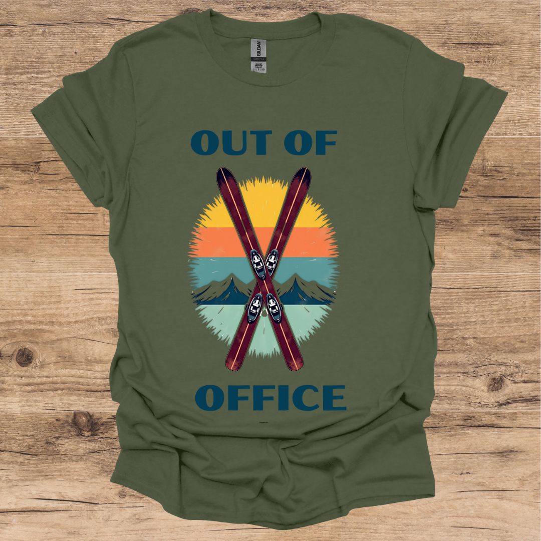 Out Of Office_Skis T-Shirt
