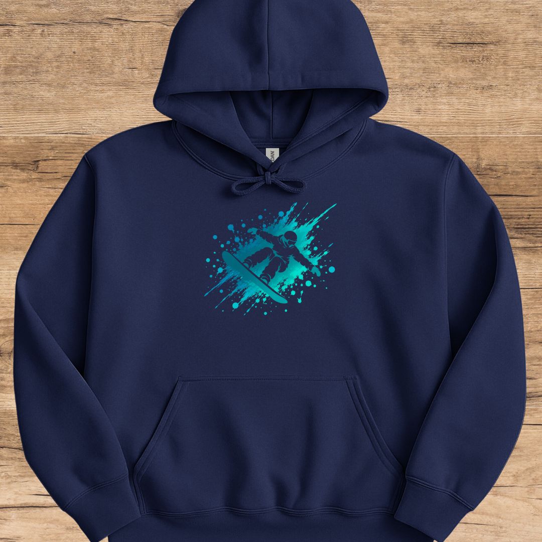 Teal Snowboard Spray Hoodie