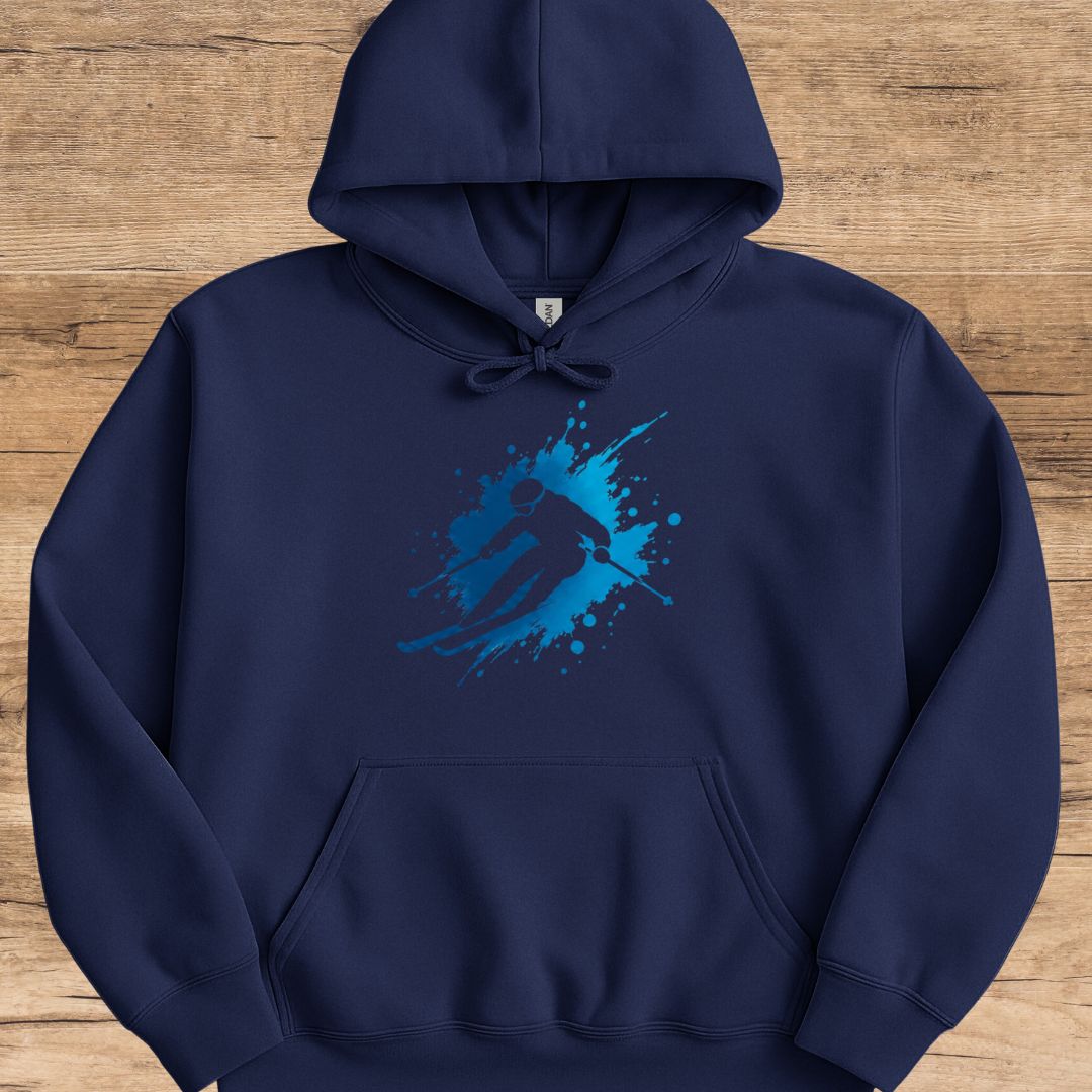 Alpine Blue Spray Ski Hoodie