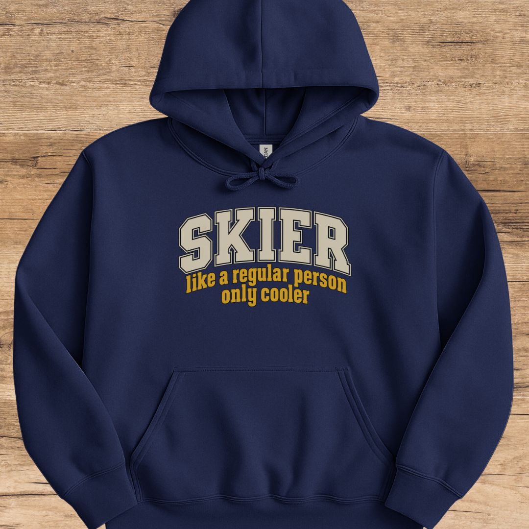 Skier Cooler Person Hoodie