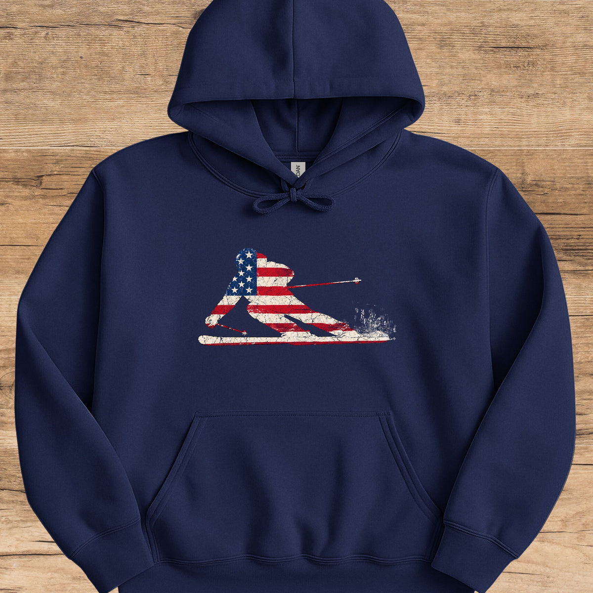USA Powder Skier Hoodie