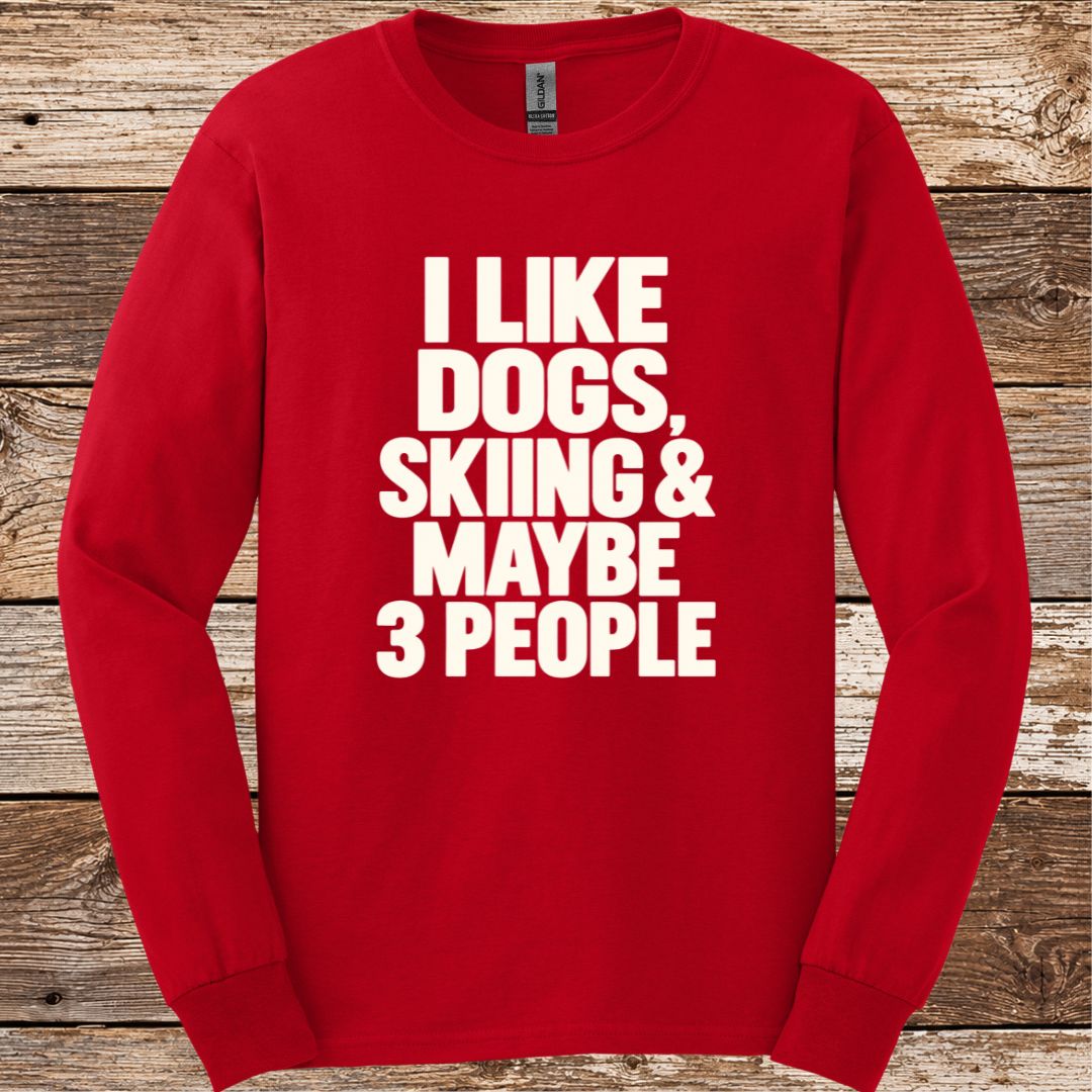 Dogs Skiing & Maybe 3 People Long Sleeve