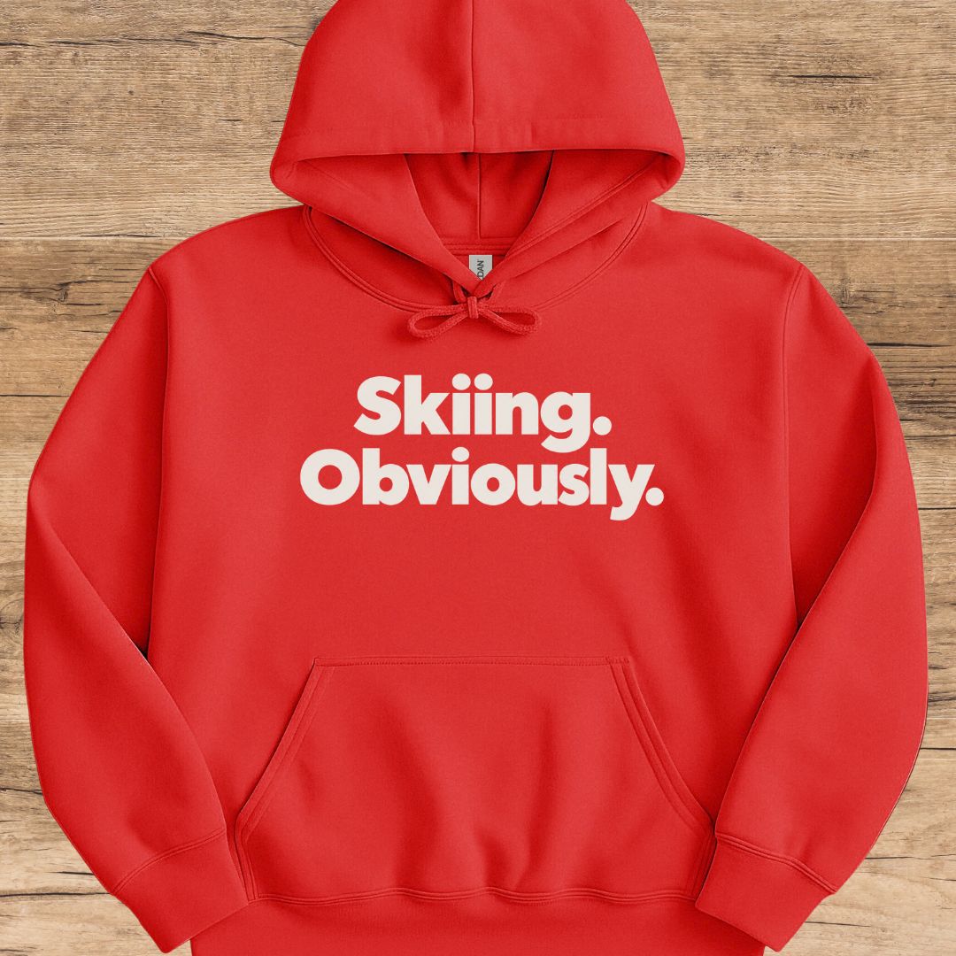 Skiing Obviously Hoodie