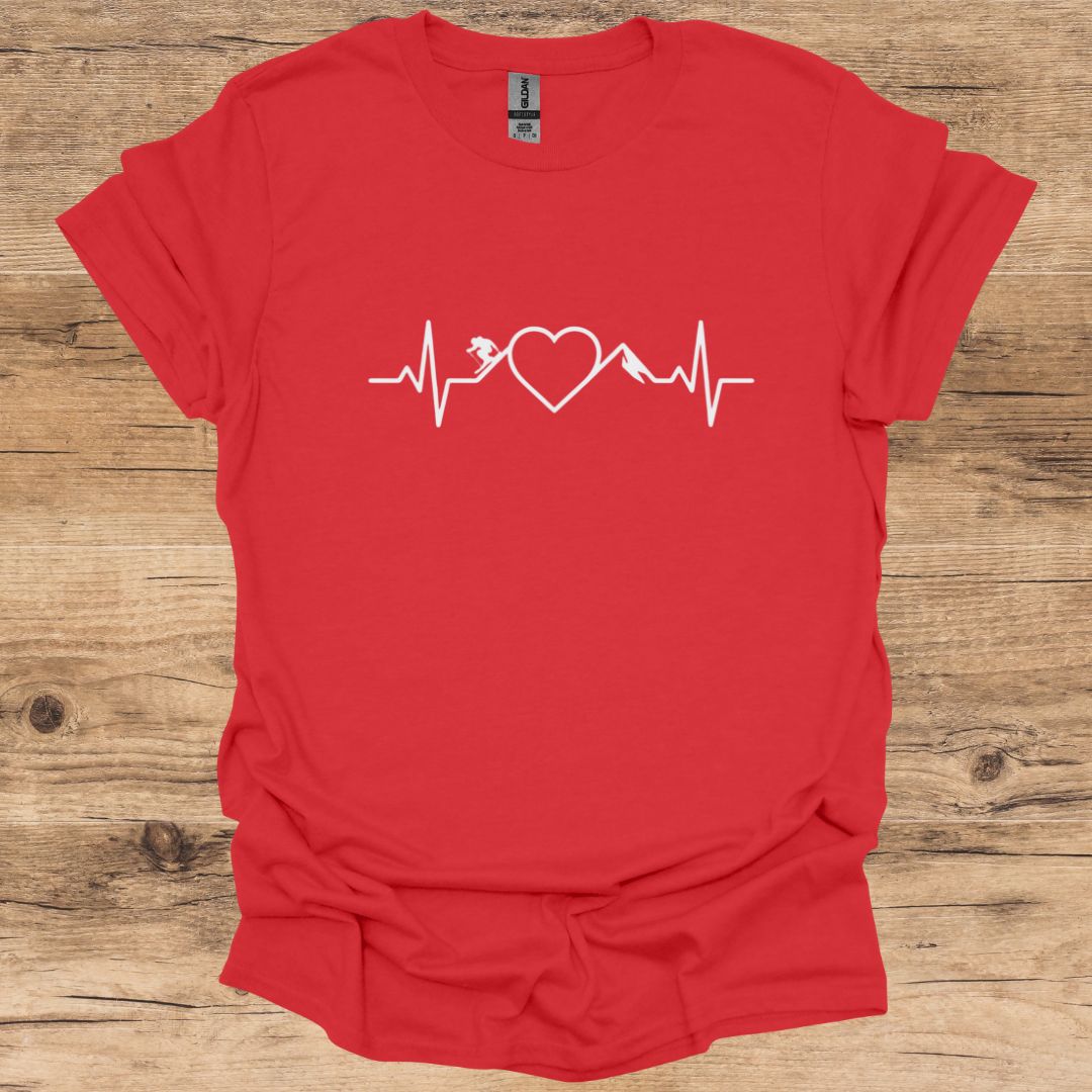Ski Heartbeat Love T-Shirt