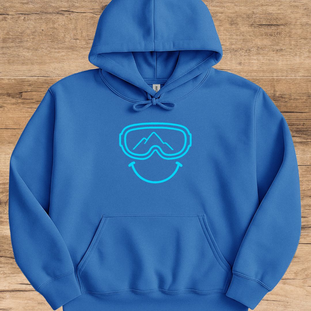 Smile Blue Goggles Hoodie