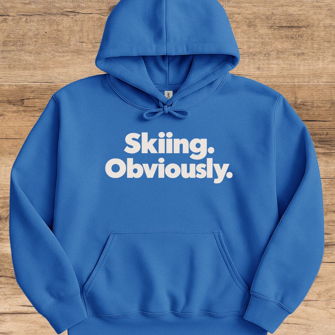 Skiing Obviously Hoodie