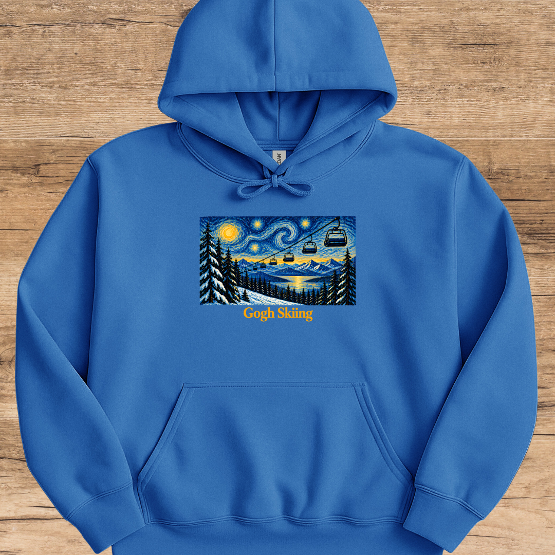 Gogh Skiing Chairlift Hoodie
