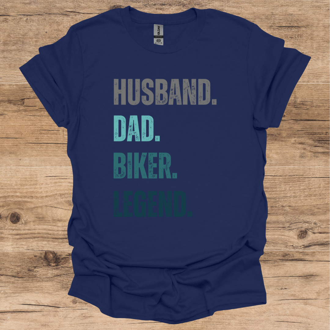 Husband, Dad, Biker, Legend T-Shirt