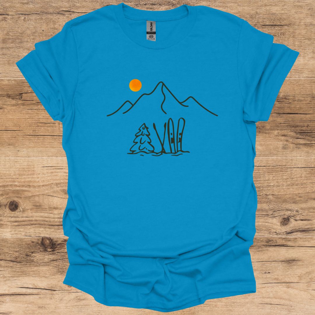 Mountain Ski Silhouette T-Shirt
