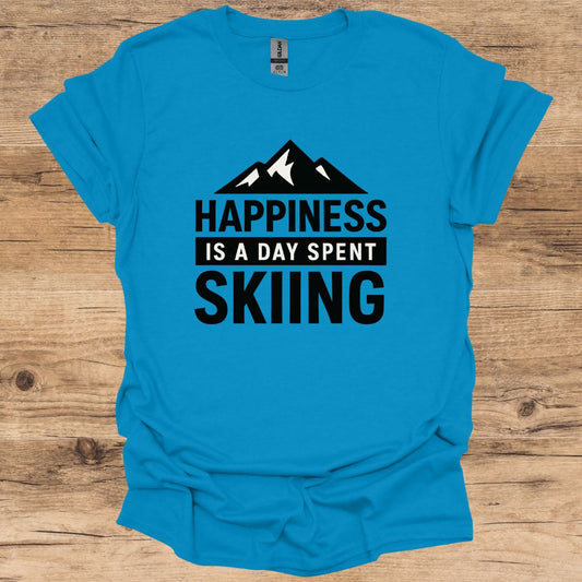 Happiness_Day Spent Skiing T-Shirt