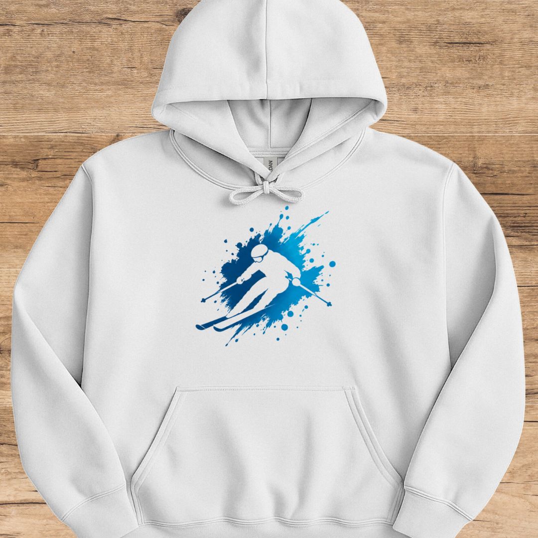 Alpine Blue Spray Ski Hoodie