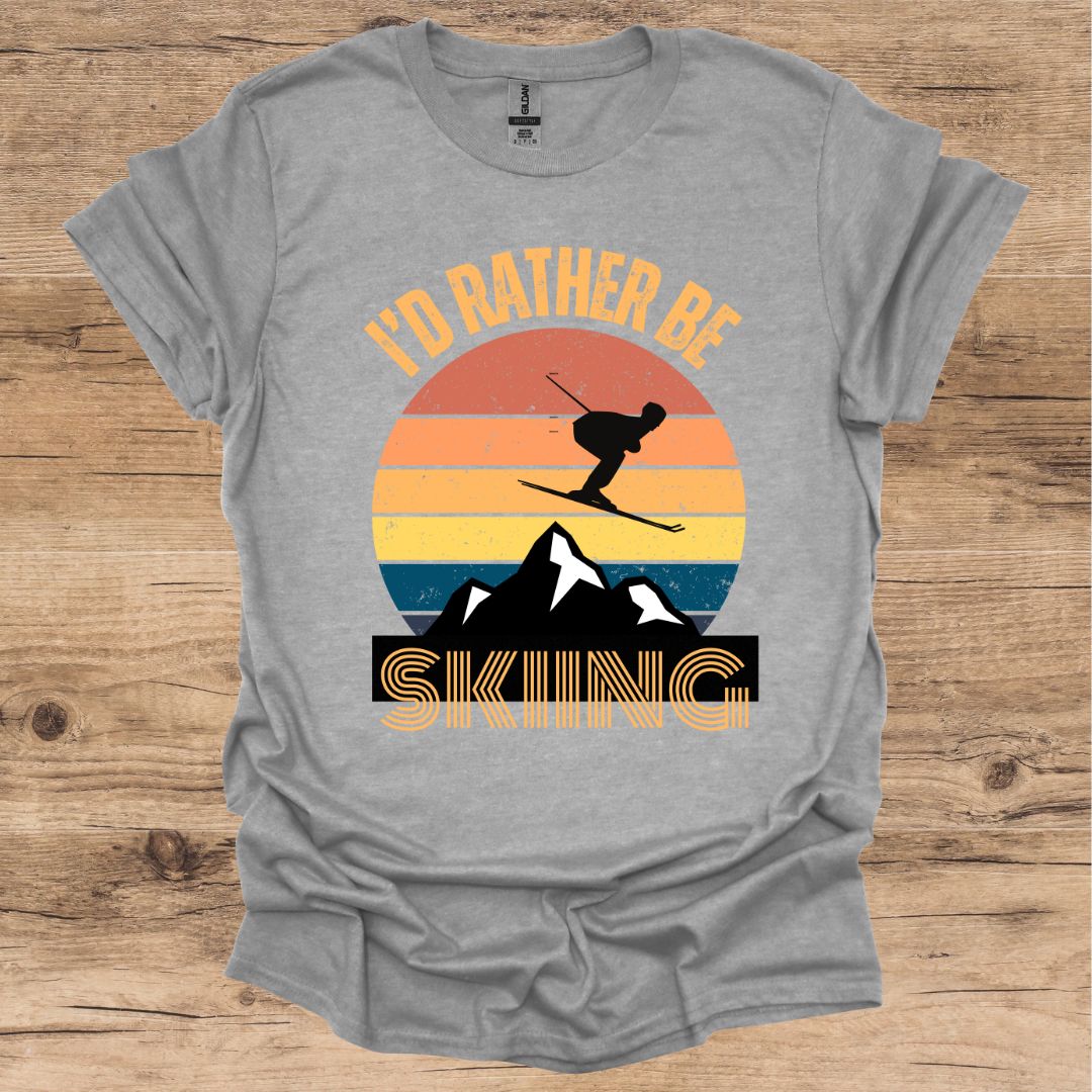 I'd Rather Be Skiing_Vintage T - Shirt