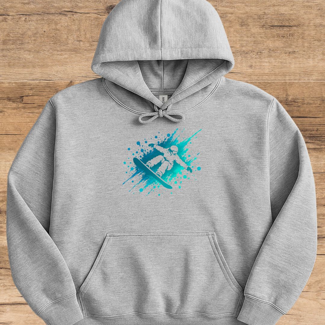 Teal Snowboard Spray Hoodie