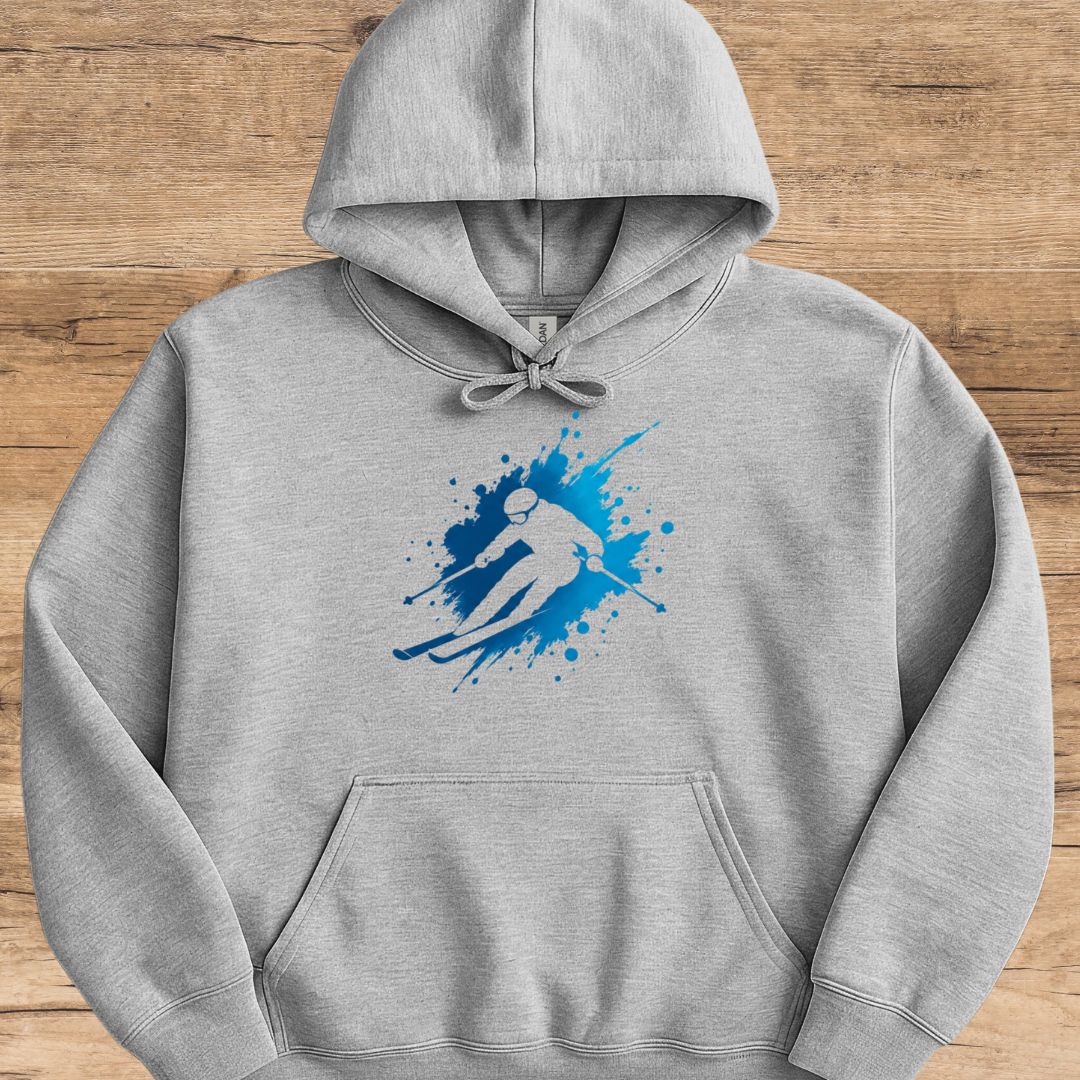 Alpine Blue Spray Ski Hoodie