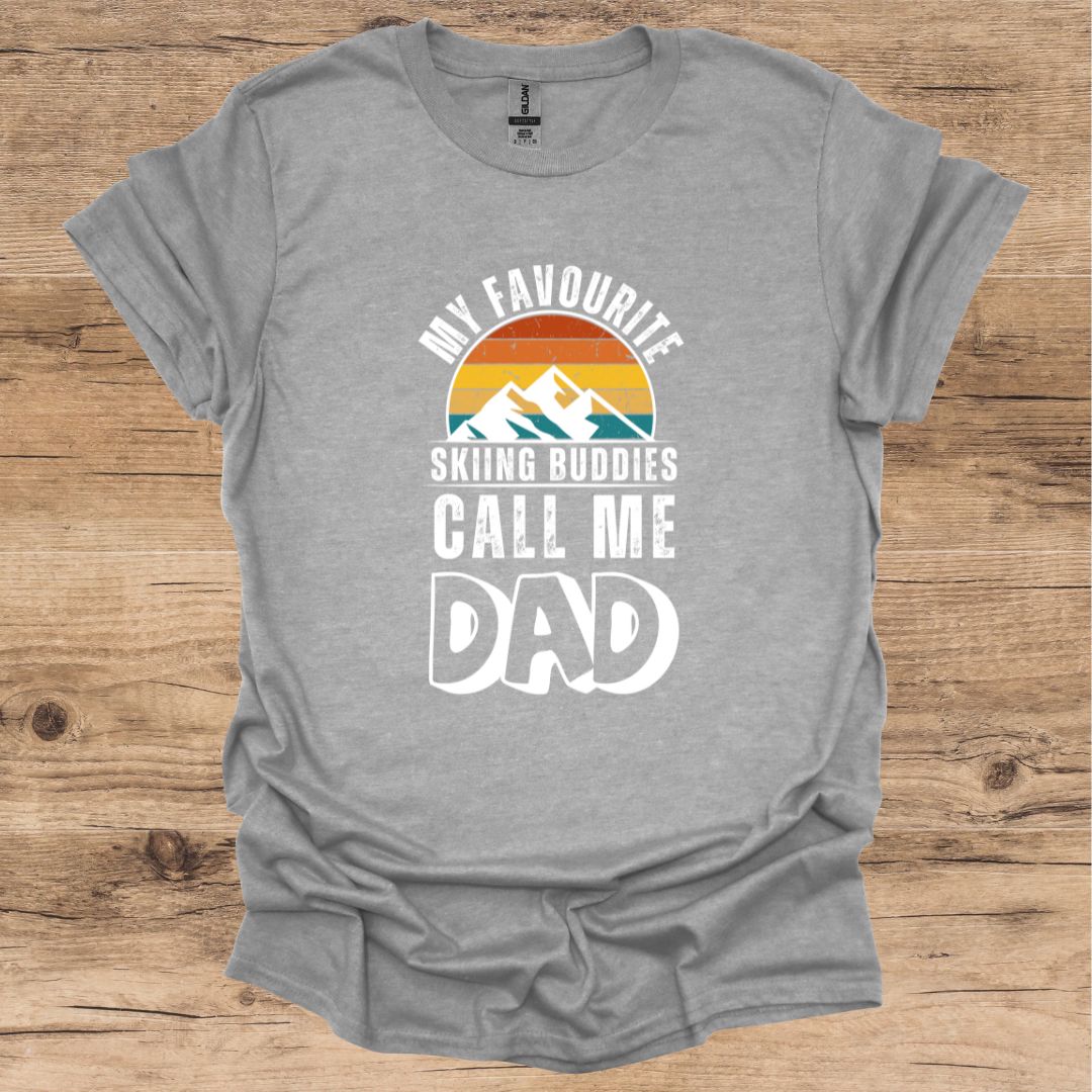 Favourite Skiing Buddies_Dad Graphic T-Shirt