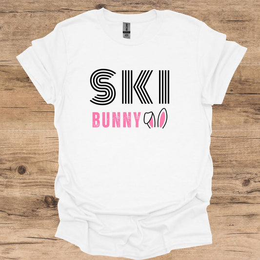 Ski Bunny Fun Graphic T-Shirt