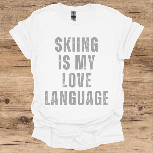 Skiing_Love Language T-Shirt